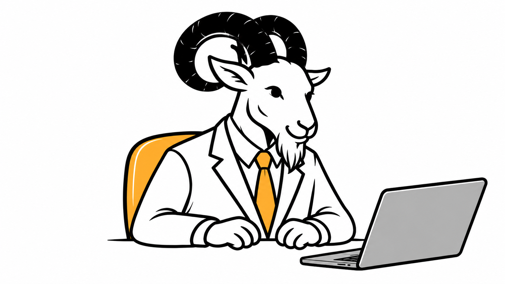 The G&T goat character raising a finger